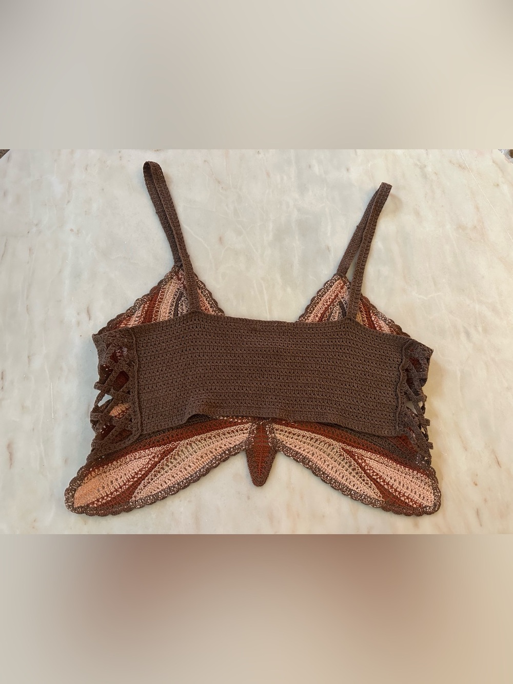 EARTHBOUND Butterfly Crochet Crop Top - Picture 2 of 11
